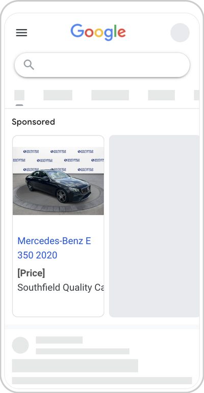 Google vehicle listing ad